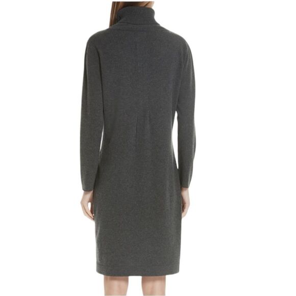 Fabiana Filippi Turtleneck Sweater Dress Knee Length Wool Silk Cashmere Darted - Picture 15 of 16